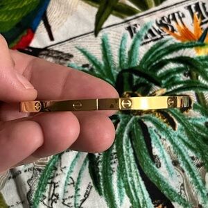 Gold Plated 925 Bangle Bracelet